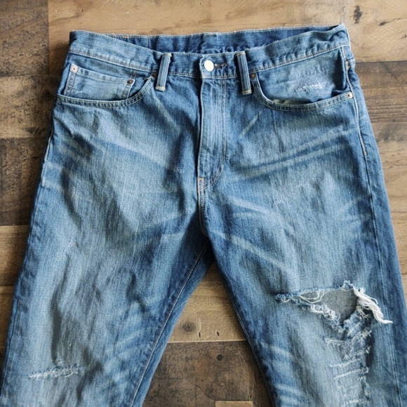 Levi's 508 distressed raw hem jeans size 34×32 - Picture 2 of 14